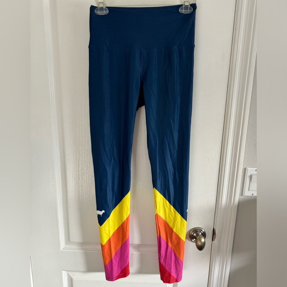 Goldsheep Rainbow Accent Leggings Size Medium